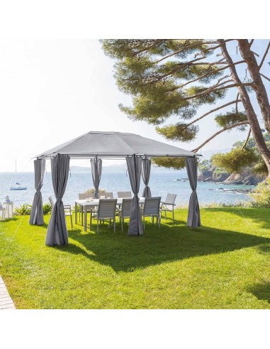 GAZEBO E OMBRELLONI: vendita online GAZEBO SANTORINI 4X3 ARDESIA 123960 (base non inclusa) in offerta