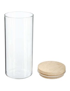 BARATTOLI SALE E ZUCCHERO: vendita online BARATTOLO ERMETICO 1,3LT VETRO/LEGNO in offerta 2