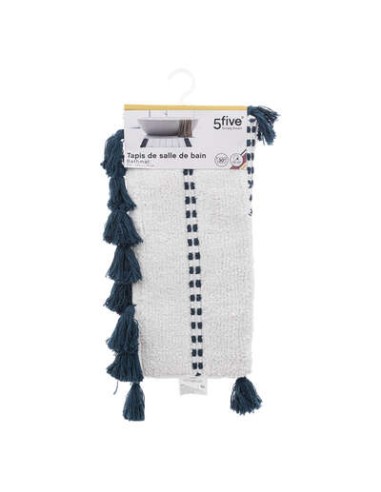TAPPETI BAGNO: vendita online TAPPETO POMPOM PETROLIO 50X75CM 174631D in offerta