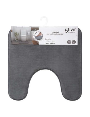 TAPPETI BAGNO: vendita online TAPPETO WC GRIGIO 48 X 48 CM in offerta