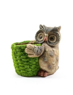 OGGETTISTICA: vendita online PORTAVASO 24647 GUFO RESINA 32X22X31,5CM in offerta