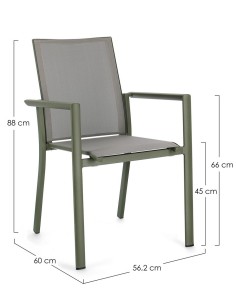 SEDIE E POLTRONE: vendita online SEDIA KONNOR VERDE CON BRACCIOLI 0663302 in offerta 2