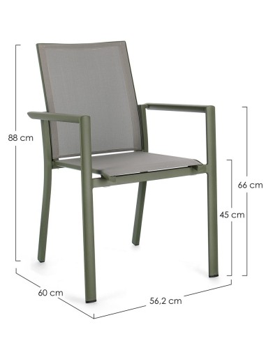 SEDIE E POLTRONE: vendita online SEDIA KONNOR VERDE CON BRACCIOLI 0663302 in offerta