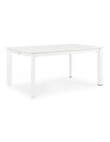 TAVOLI: vendita online Tavolo Konnor Bianco 160/240x100 cm, alluminio resistente, estendibile fino a 2,4 metri, ruote pratich...