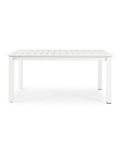 TAVOLI: vendita online Tavolo Konnor Bianco 160/240x100 cm, alluminio resistente, estendibile fino a 2,4 metri, ruote pratich...
