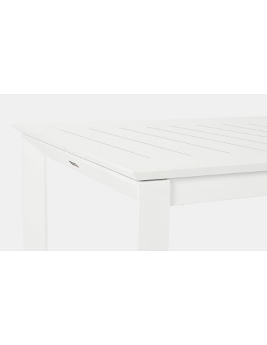 TAVOLI: vendita online Tavolo Konnor Bianco 160/240x100 cm, alluminio resistente, estendibile fino a 2,4 metri, ruote pratich...