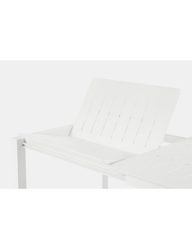 TAVOLI: vendita online Tavolo Konnor Bianco 160/240x100 cm, alluminio resistente, estendibile fino a 2,4 metri, ruote pratich...