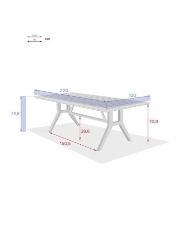 TAVOLI: vendita online TAVOLO PAPUASIA 220X100X75CM LEGNO 171145 in offerta