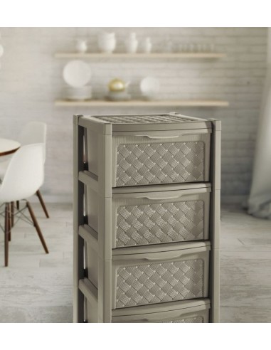 CASSETTIERE: vendita online Tontarelli, cassettiera Arianna, colori assortiti, plastica resistente, 61x38x38,5 cm, salvaspazi...