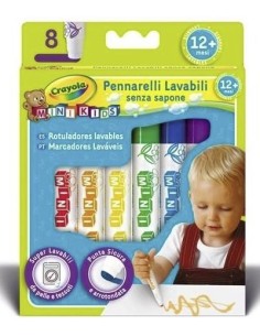 PRESCOLARI: vendita online CONF 8 COLORI 8324 LAVABILI FIBRA MINIKIDS in offerta