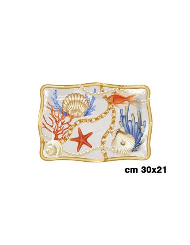 MELAMINA: vendita online VASSOIO 1645-2724 30X21CM CONCHIGLIE in offerta