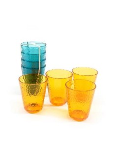 CONTENITORI E BROCCHE: vendita online SET 4 BICCHIERI 41279 POLISTIRENE 8,5X10CM COLORI ASSORTITI in offerta