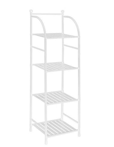 ACCESSORI BAGNO: vendita online SCAFFALE METALLO BIANCO 4 RIPIANI 33X27X116CM in offerta