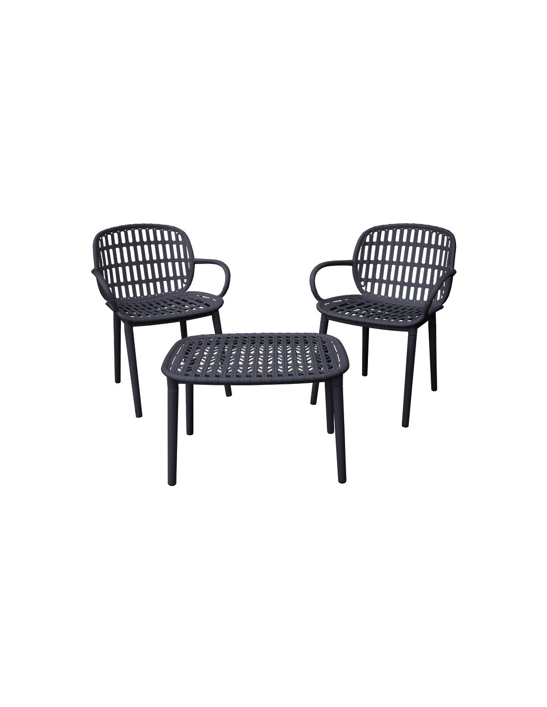 SALOTTINI: vendita online SET POSITANO BALCONY ANTRACITE in offerta