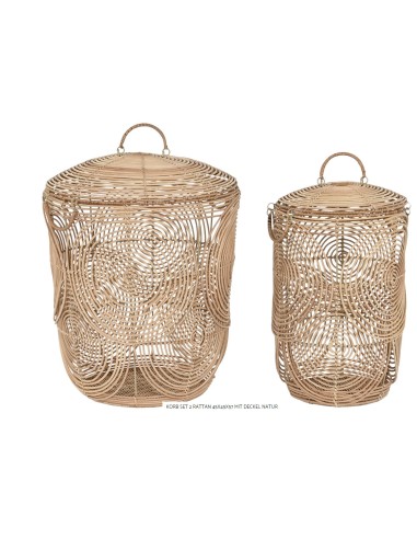 PORTABIANCHERIA: vendita online CESTA RATTAN 30X30X49CM NATURALE LD206490 in offerta