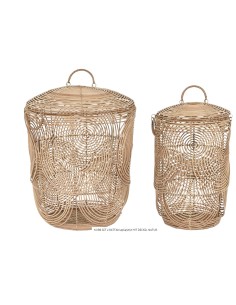 PORTABIANCHERIA: vendita online CESTA RATTAN 45X45X57CM NATURALE LD206490 in offerta