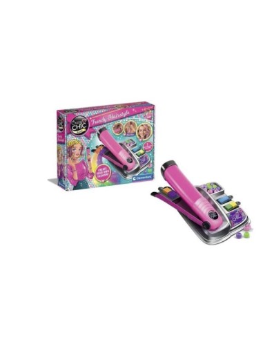 GIOCHI GIRL: vendita online Clementoni Crazy Chic Trendy Hairstyle Kit Acconciature con Piastra e Perline dai 6 Anni in offerta