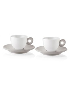 TAZZE CAFFE' E LATTE: vendita online SET 2 TAZZINE C/PIATTINO EVERYDAY in offerta