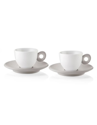 TAZZE CAFFE' E LATTE: vendita online SET 2 TAZZINE C/PIATTINO EVERYDAY in offerta