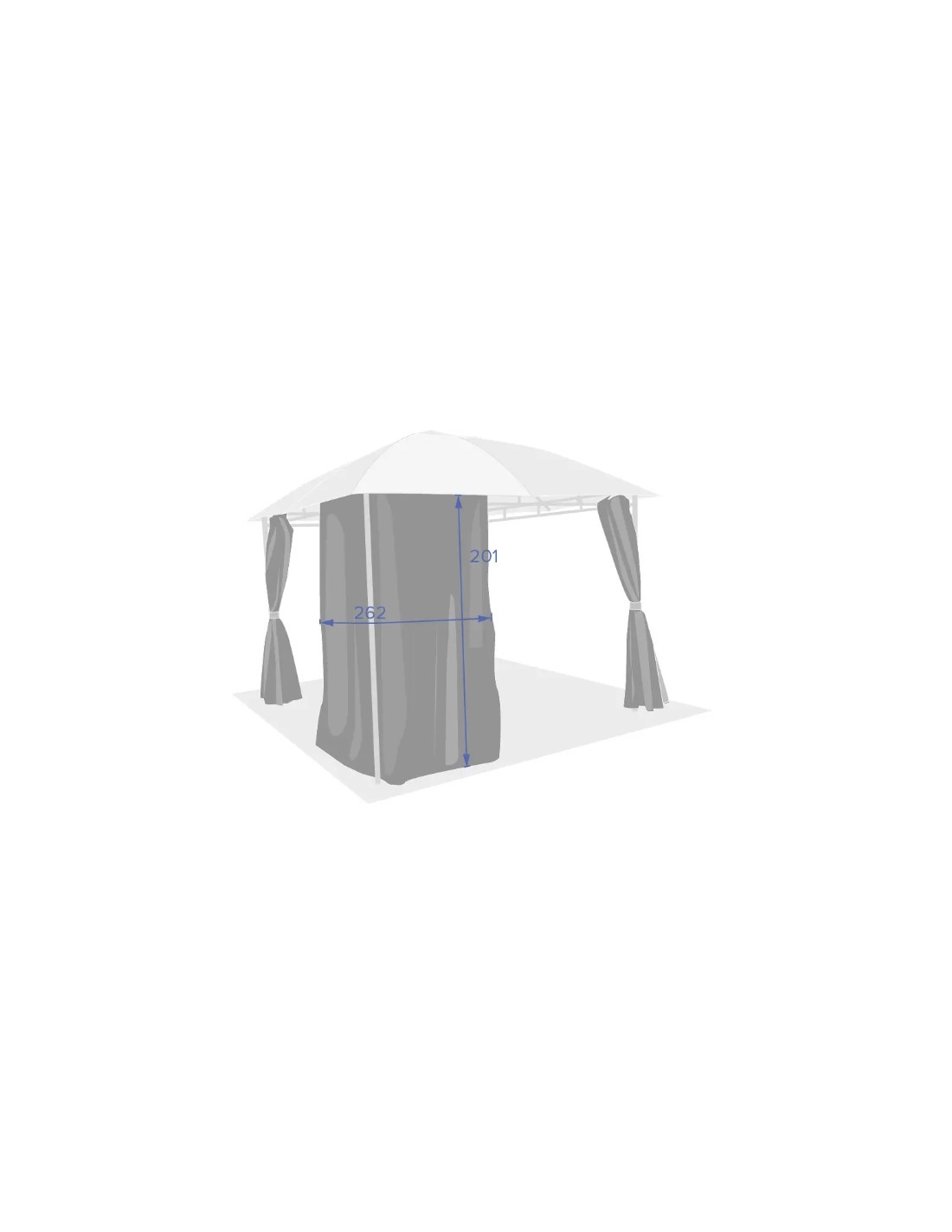 GAZEBO E OMBRELLONI: vendita online TELO GAZEBO 171409 SAWARA ECRU'300X300CM (base non inclusa) in offerta