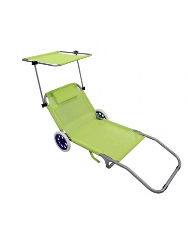 SDRAIO E LETTINI SPIAGGIA: vendita online SPIAGGINA CARRELLO PIEGHEVOLE STEEL CON TETTUCCIO COLORI ASSORTITI in offerta