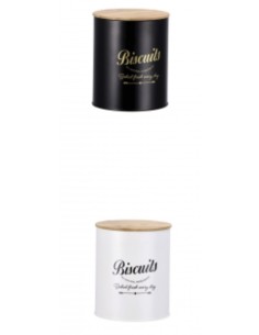 BARATTOLI SALE E ZUCCHERO: vendita online BARATTOLO 85623 LATTA BIANCO TAPPO BAMBOO 14X17CM in offerta