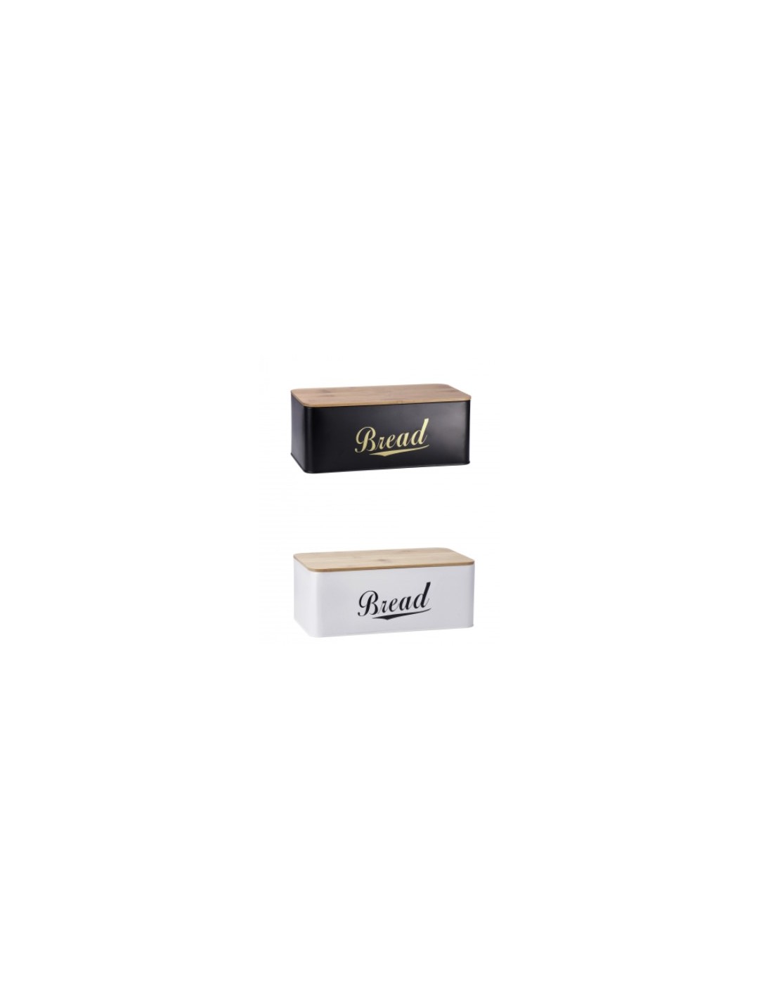 PORTAPANE E PORTAFRUTTA: vendita online PORTAPANE 85624 LATTA NERO TAPPO BAMBOO 33X18X12CM in offerta