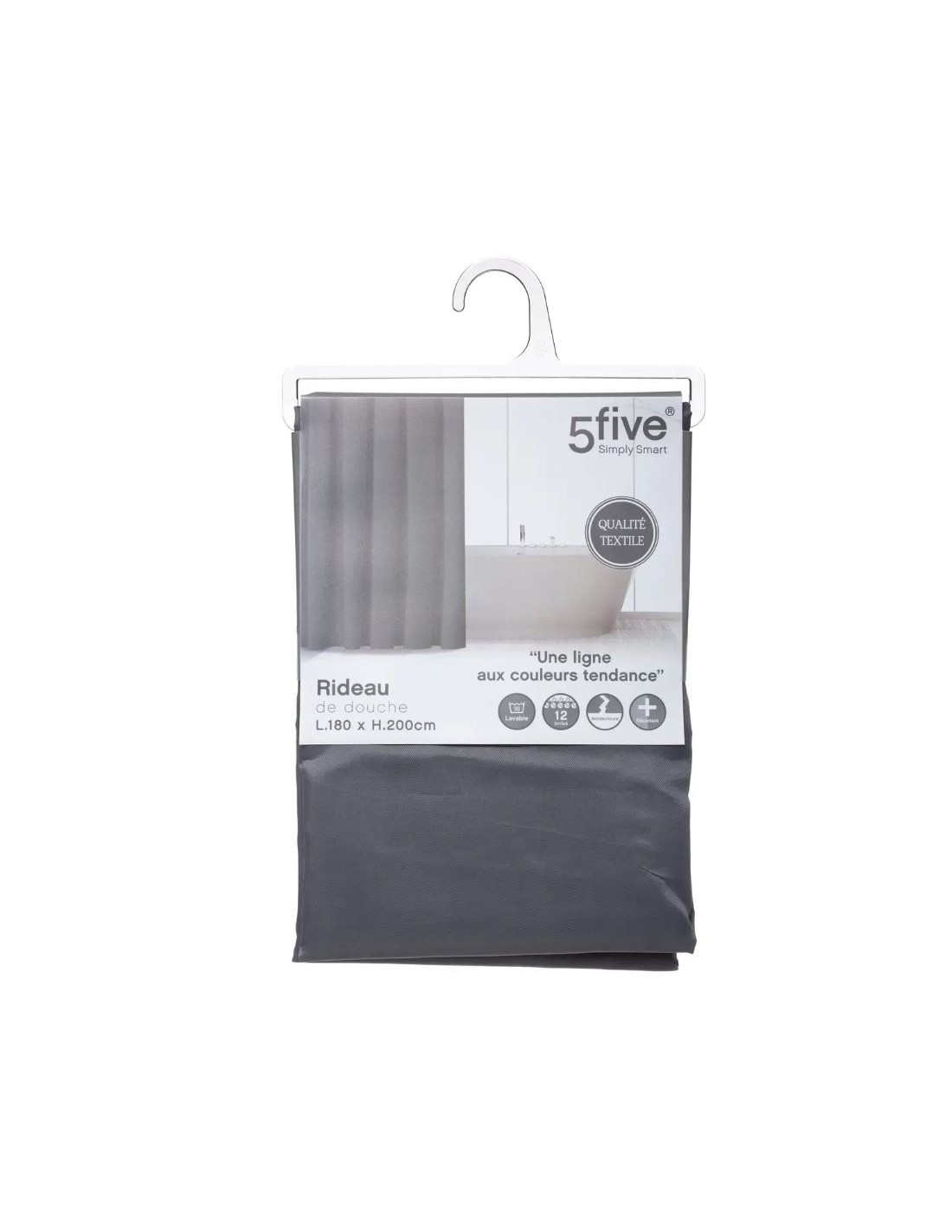 ACCESSORI VASCA E DOCCIA: vendita online TENDA DOCCIA 105656 180X200 GRIGIO in offerta