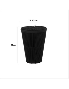 PORTABIANCHERIA: vendita online CESTA PORTABIANCHERIA 42LT NERO 174882 in offerta 2