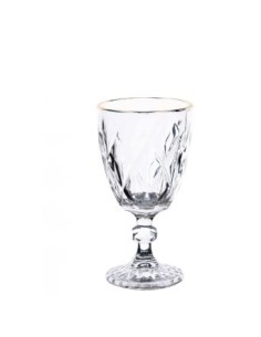 CALICI VINO E SPUMANTE: vendita online CONF 6 CALICI 83147 KREATY GOLD 25CL in offerta