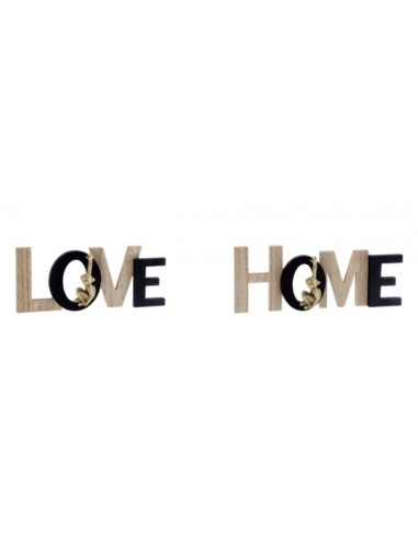 OGGETTISTICA: vendita online DEC SCRITTA 86936 HOME/LOVE CON SCIMMIA MDF/RESINA 33,5X13CM in offerta