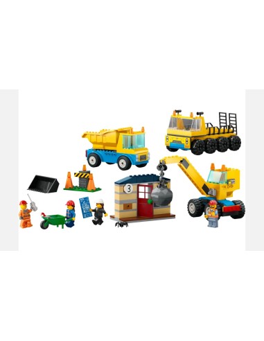 GIOCATTOLO PUBBLICIZZATO: vendita online CITY CAMION DA CANTIERE E GRU CON PALLA DA DEMOLIZIONE 60391 in offerta