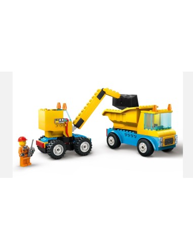 GIOCATTOLO PUBBLICIZZATO: vendita online CITY CAMION DA CANTIERE E GRU CON PALLA DA DEMOLIZIONE 60391 in offerta