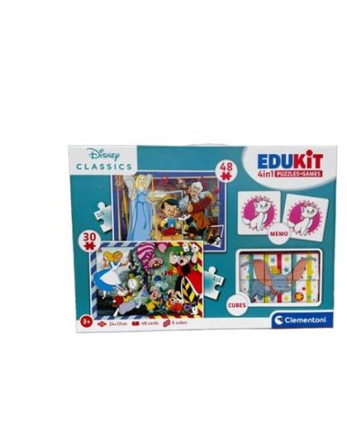 GIOCHI DI SOCIETA'E PUZZLE: vendita online DISNEY EDUKIT 4IN1 18290 in offerta