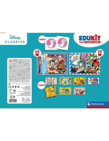 GIOCHI DI SOCIETA'E PUZZLE: vendita online DISNEY EDUKIT 4IN1 18290 in offerta
