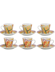 TAZZE CAFFE' E LATTE: vendita online SENALES CONF 6TZ CAFFE 25282 CON PIATTO in offerta