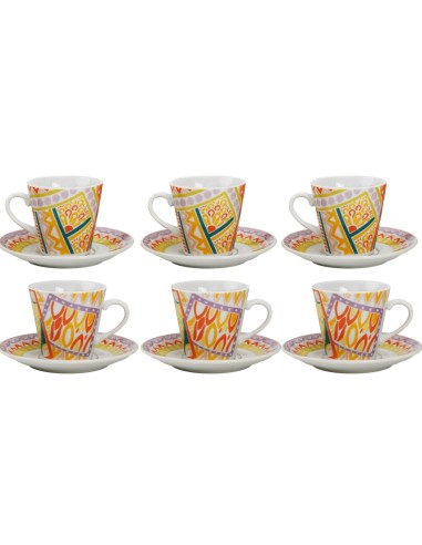 TAZZE CAFFE' E LATTE: vendita online SENALES CONF 6TZ CAFFE 25282 CON PIATTO in offerta