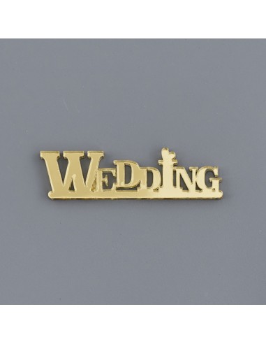 BOMBONIERE: vendita online 1303041 ORO PLEX SCRITTA WEDDING in offerta