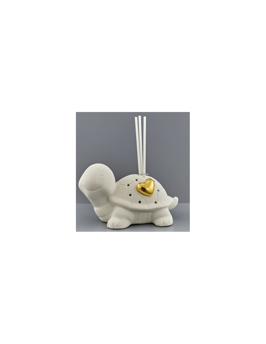 BOMBONIERE: vendita online 875X625 WHITE SATIN PROF.TARTARUGA CUORE ORO in offerta