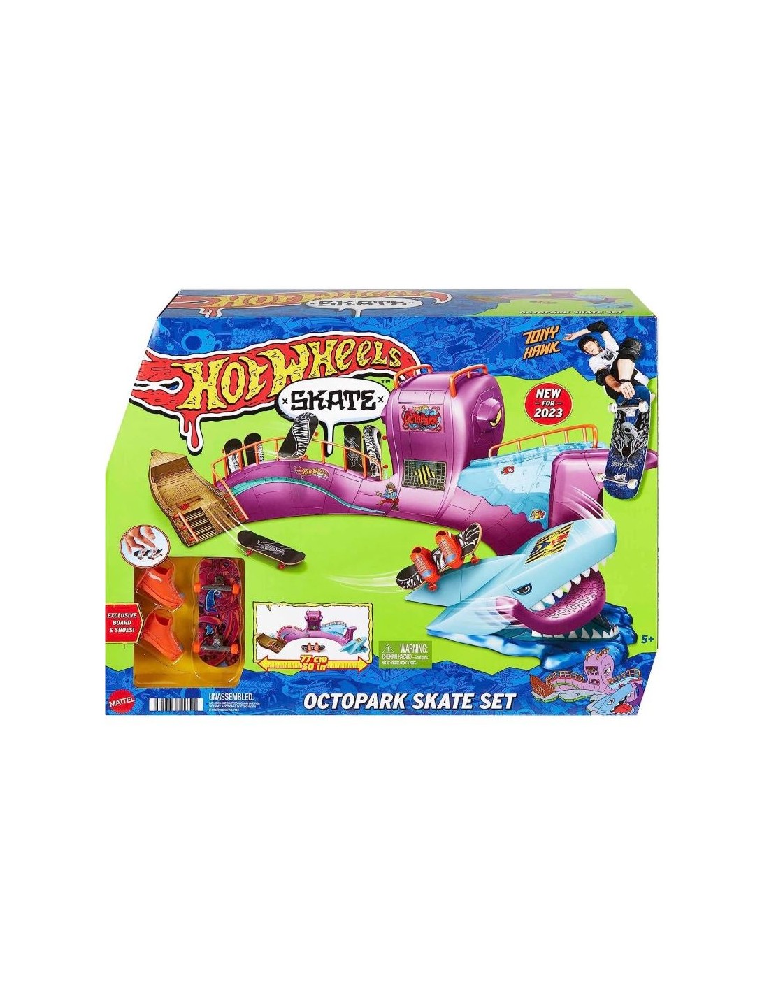 GIOCATTOLO PUBBLICIZZATO: vendita online HOT WHEELS HMK01 SKATE OCTOPARK SET in offerta