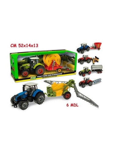 PRESCOLARI: vendita online LINEA VERDE, TRATTORE A FRIZIONE, CON RIMORCHIO ASSORTITO, GIOCATTOLO BAMBINI in offerta