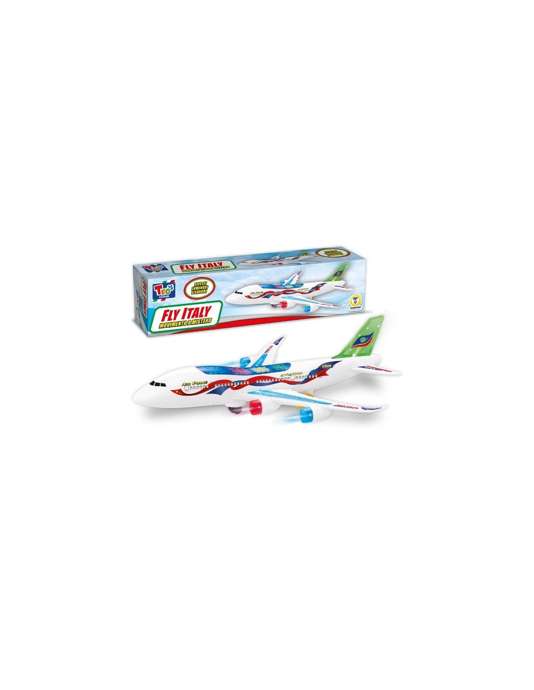 PRESCOLARI: vendita online TEO S AEROPLANO LUCI SUONI, MOVIMENTO REALISTICO, GIOCO BAMBINI in offerta