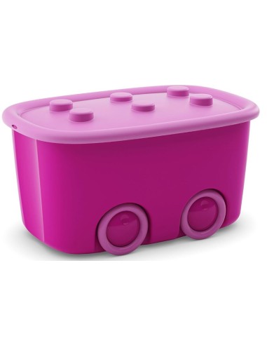 BOX E CONTENITORI SALVASPAZIO: vendita online CONTENITORE FUNNY BOX ROSA 58X38,5X32CM in offerta