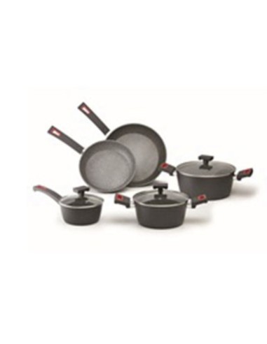 Set batteria da cucina di pentole impilabili 11 pezzi