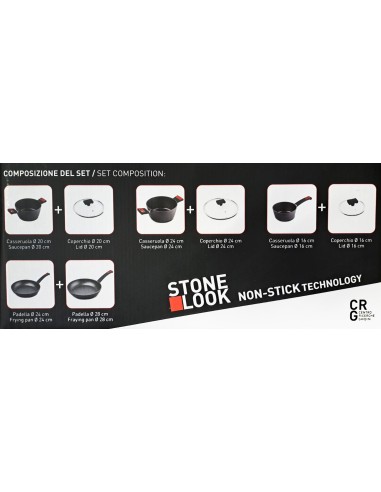 BATTERIE COMPLETE: vendita online BATTERIA SET 8PZ 2293 STONE LOOK in offerta