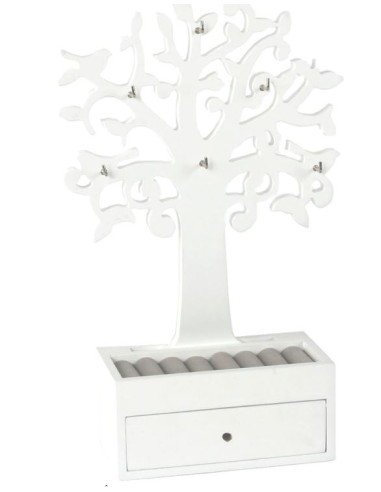 OGGETTISTICA: vendita online PORTAGIOIE DH207321 ALBERO LEGNO BIANCO 19,5X14X31CM in offerta