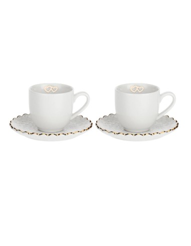 TAZZE CAFFE' E LATTE: vendita online P012800250 MOMENTI SET 2TZ CAFFE ORO in offerta