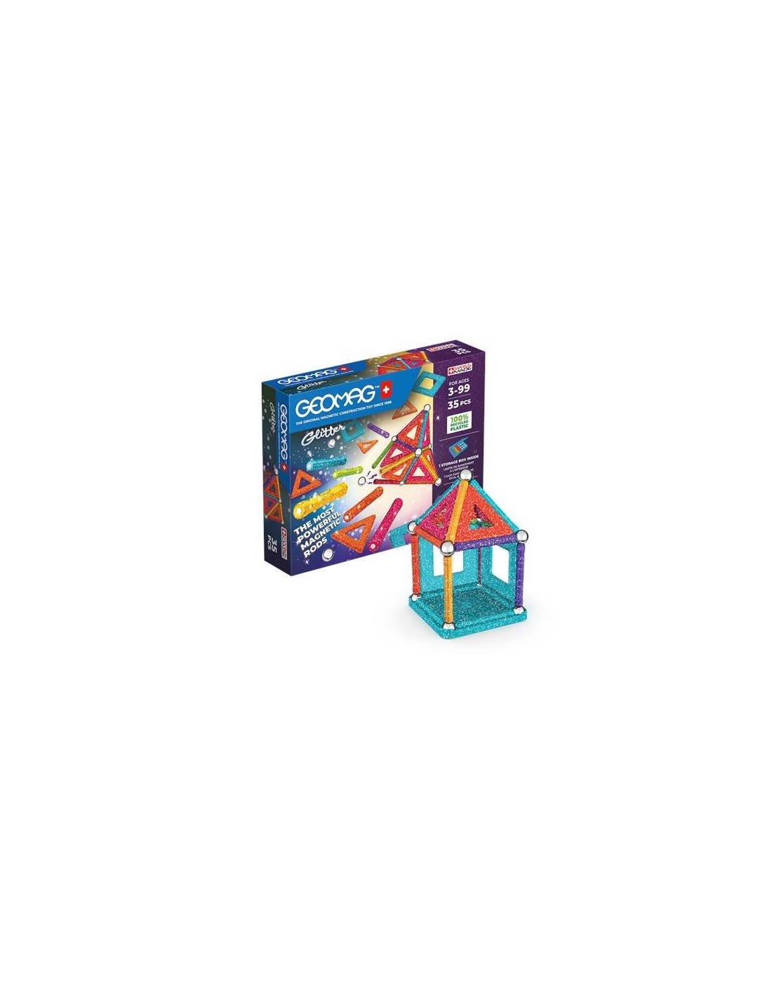 PRESCOLARI: vendita online GEOMAG 535 COSTRUZIONI GLITTER 35PZ in offerta