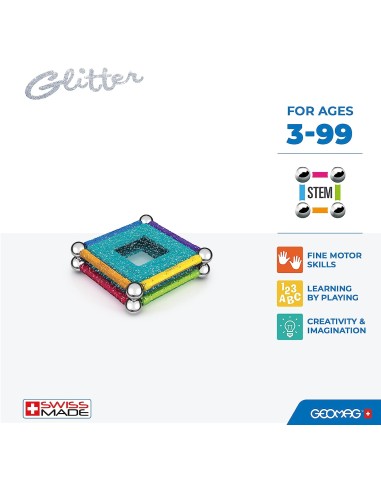 PRESCOLARI: vendita online GEOMAG 534 COSTRUZIONI GLITTER 22PZ in offerta