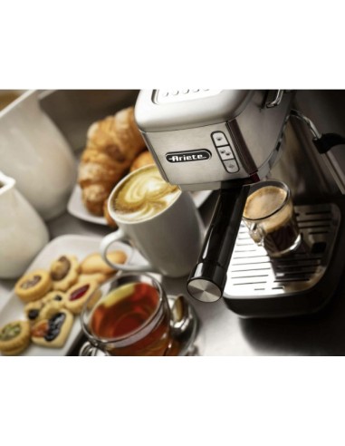 CAFFETTIERE ELETTRICHE: vendita online Ariete, macchina caffè espresso, Metal 1380, cialde, polvere, cappuccino, 15 bar, slim...